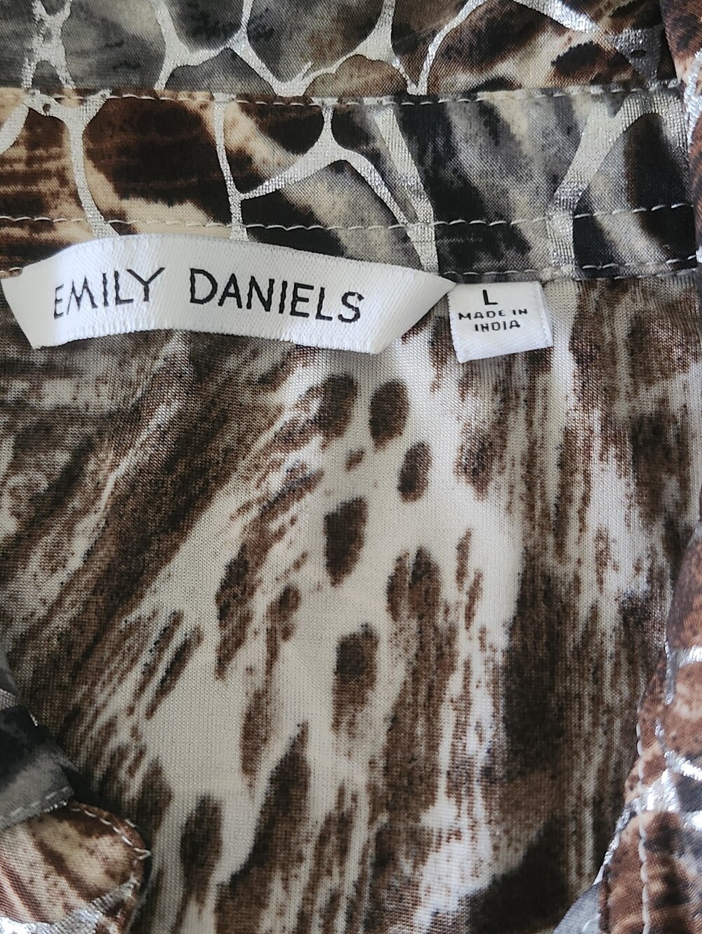 Brown Animal-Print Women's Shirt